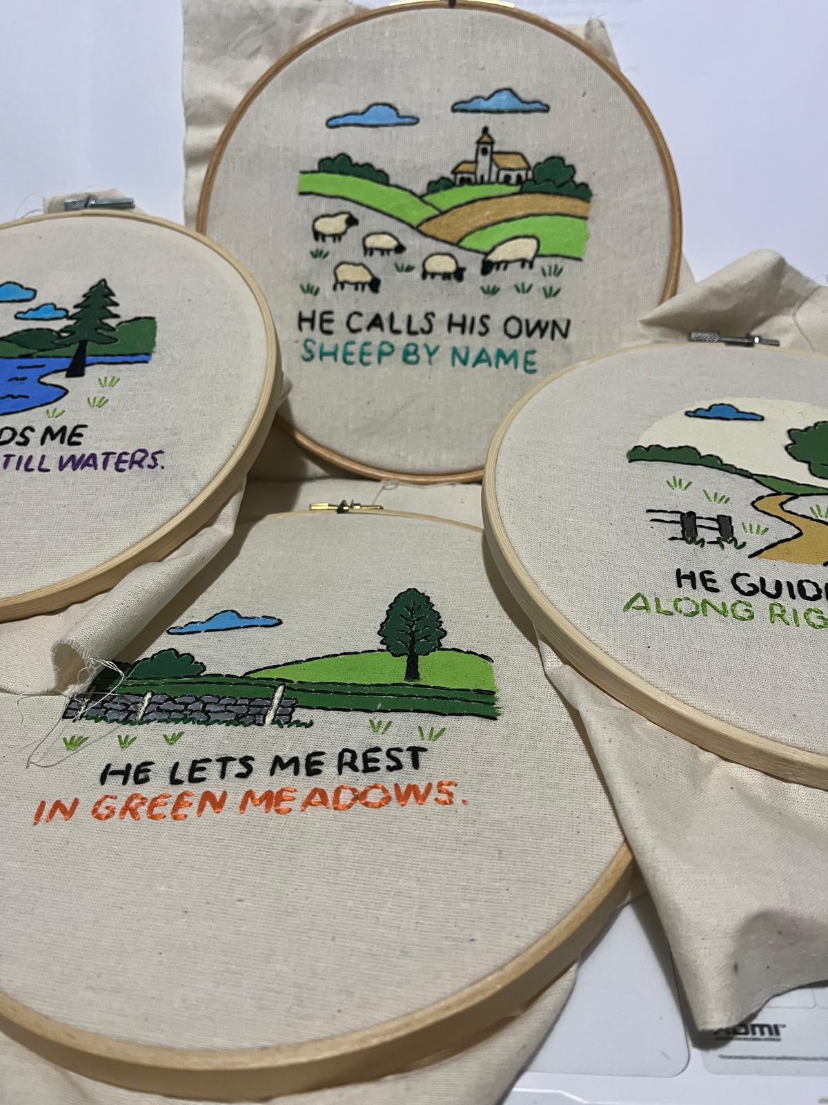 Seasonal Words Handmade Embroidery