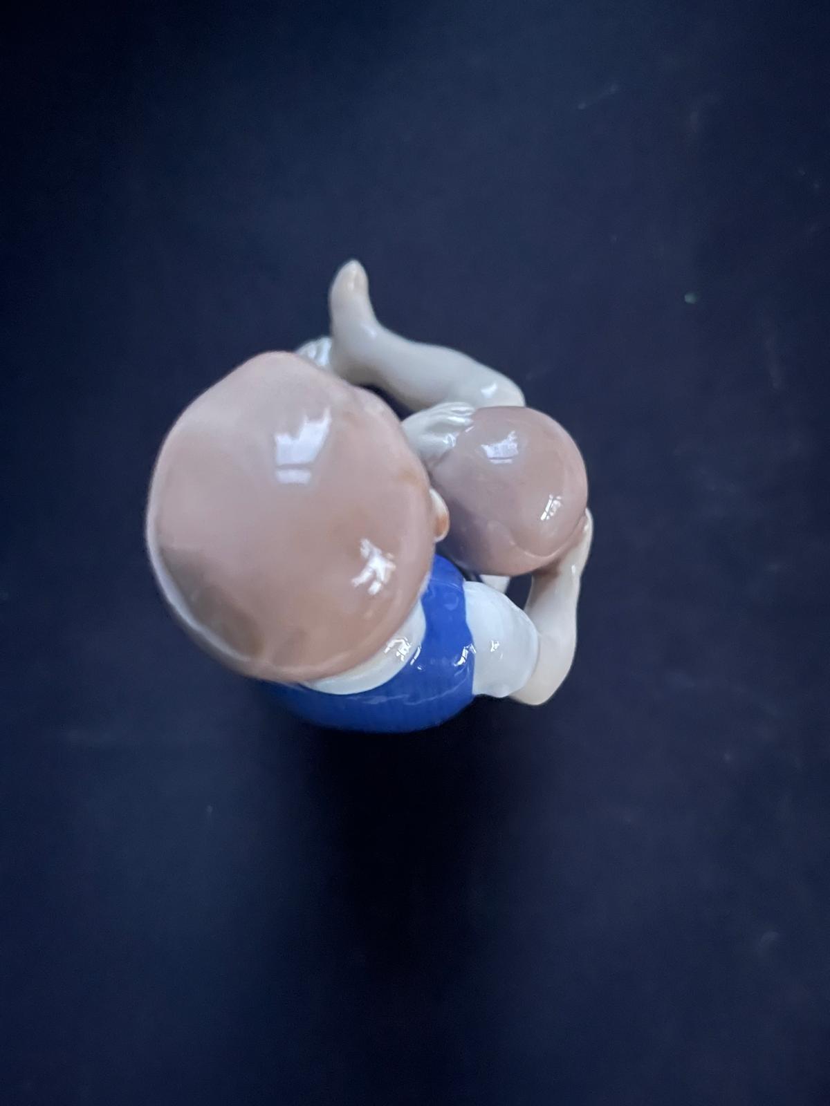 Vintage German Porcelain Boy Figurine (Hand-Painted) – 1950s Style