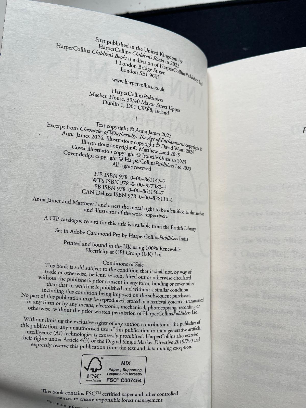 Signed First Edition – Alice With a Why: Return to Wonderland by Anna James