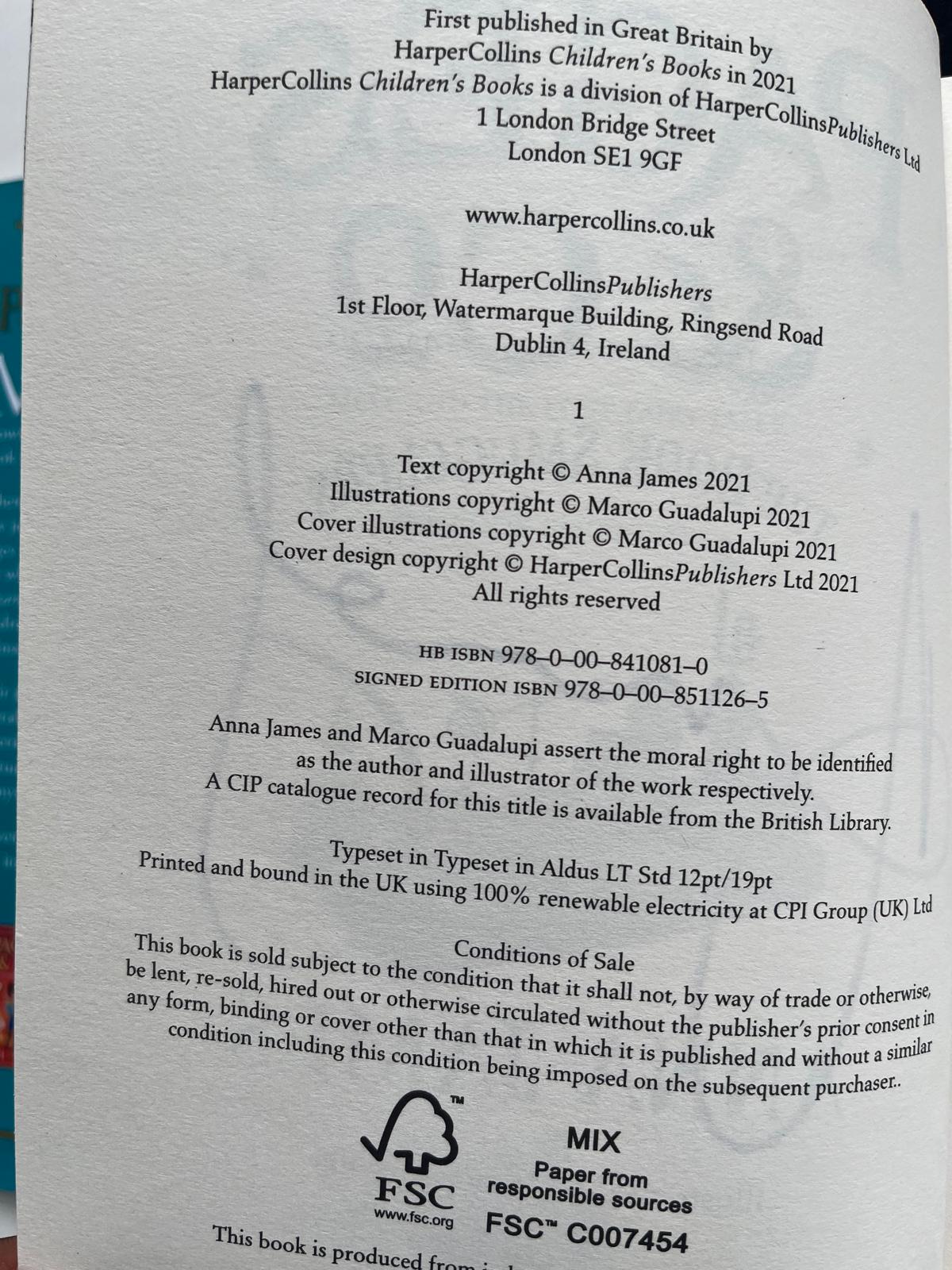 Signed First Edition – Pages & Co: The Book Smugglers by Anna James